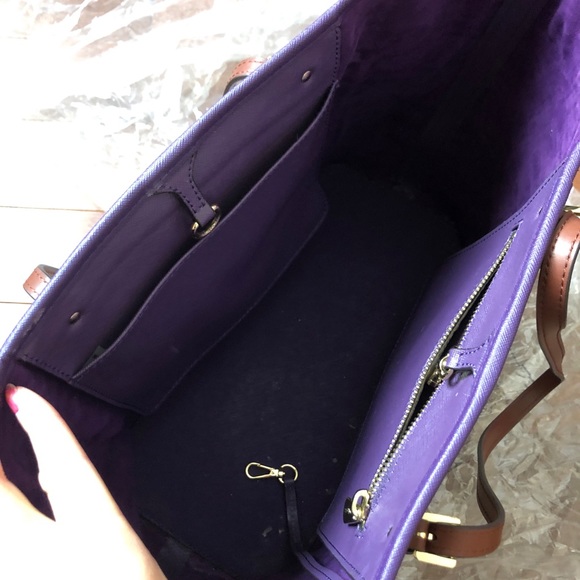 Amazing striped purple blue and white Michael Kors Mercer Tote bag - Picture 10 of 10